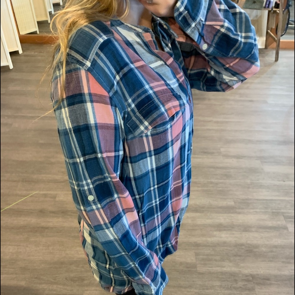 plaid button down - Picture 2 of 4